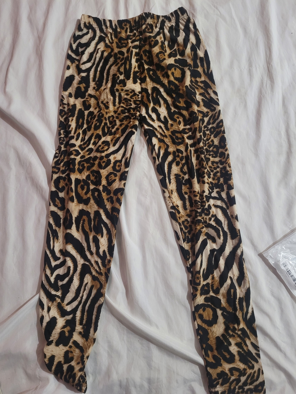 Women's Leopard Print Pull-On Pants - Black & Tan